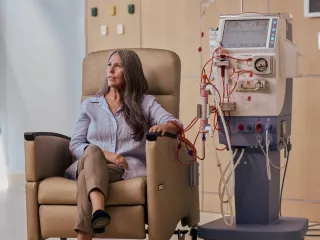 Patient receiving treatment